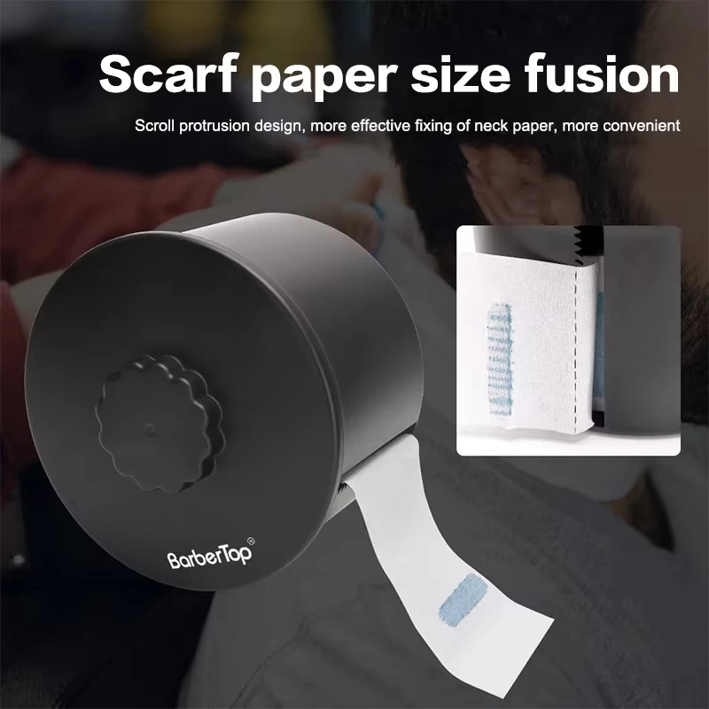 Barbertop Neck Strip Paper Storage Box Dispenser Disposable Barber Tissue Collar Tape Sneck Strip Container Barbershop Supplies