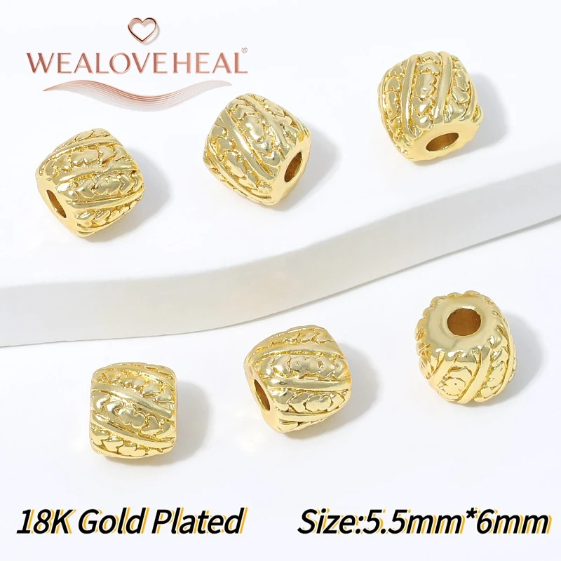18K vergoldete Messing-Distanzperlen, Trennperlen, runde Perlen für DIY-Armbänder, Halsketten, Schmuckherstellungszubehör – Detail 28