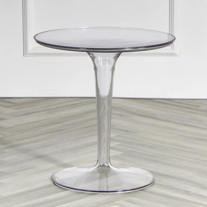 Acrylic Edge Table Nordic Simple Transparent Tea Table Balcony Small Round Table Creative Corner Table Modern Small Coffee Table