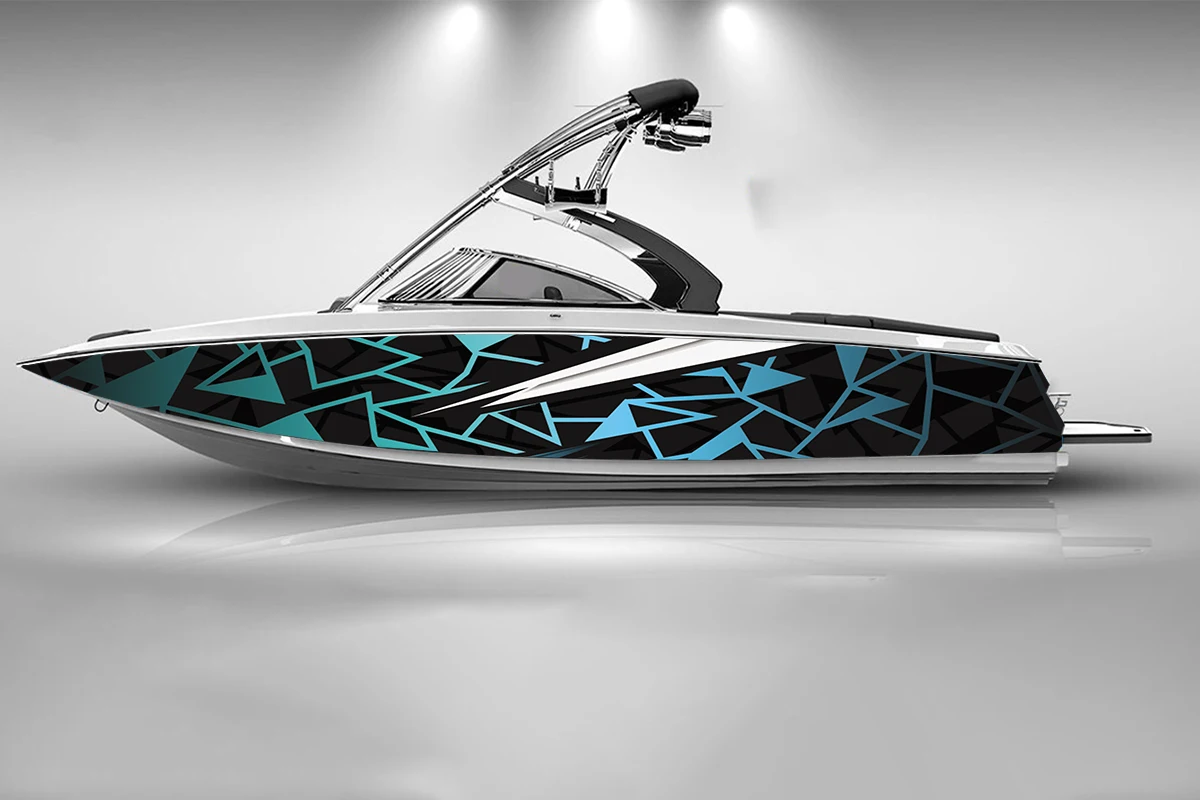 geometric triangle Boat Stickers Self Adhesive Stickers Fashion Custom Sticker Decal Vinyl Waterproof Boat Wrap Sticker Decal
