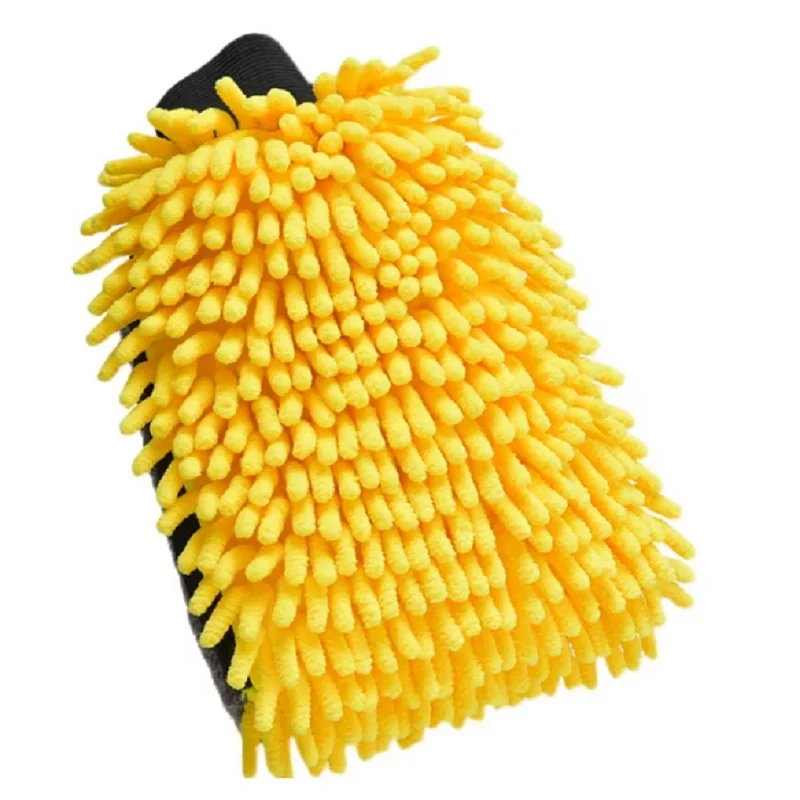 Large Microfiber Car Wash Mitt Waterproof Chenille Gloves Thick Car Cleaning Mitt Wax Detailing Auto Care Double-faced Glove