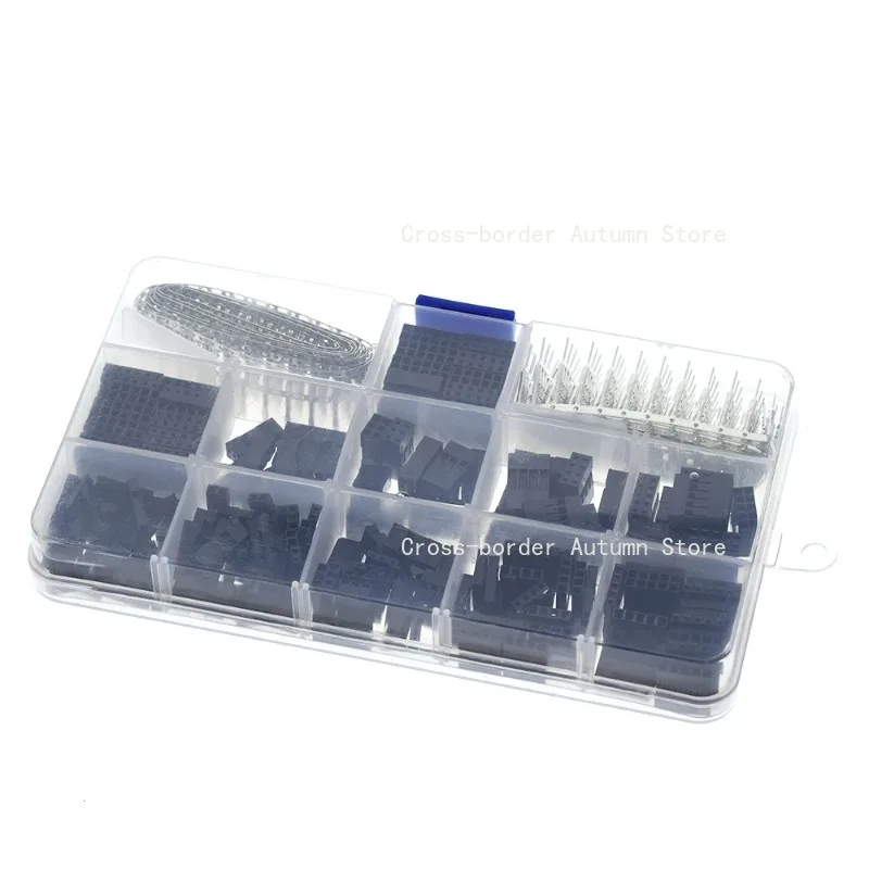 620PCS For Dupont line Connector 2.54mm For Dupont Cable Jumper Wire Pin Header Housing Kit Male Crimp Pin Female Pin Connector