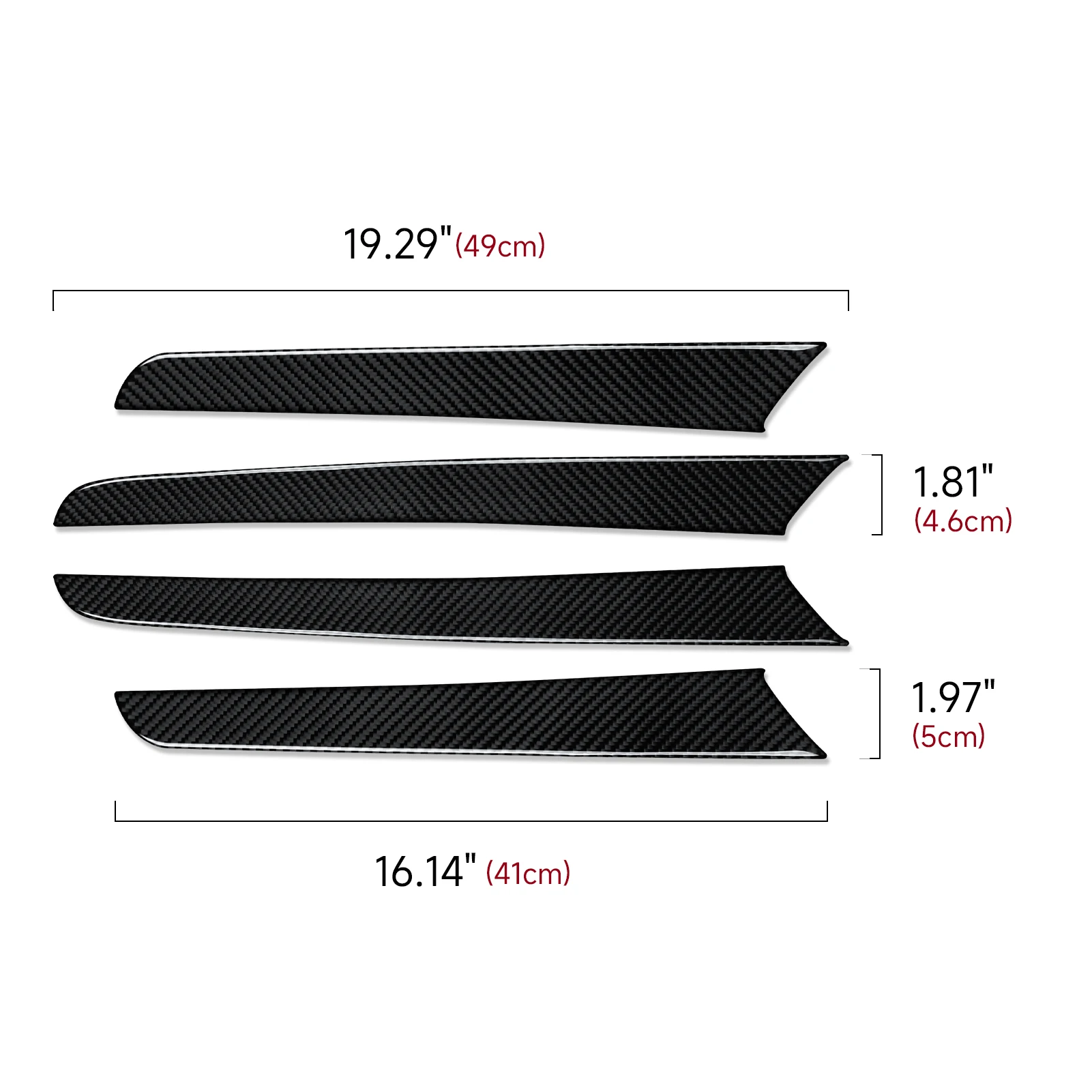 For VW Golf VII MK7 GTE GTI R Variant, Car Door Decorative Strips Panel Protect Carbon Fiber Interior Sticker Trim Accessories view 5