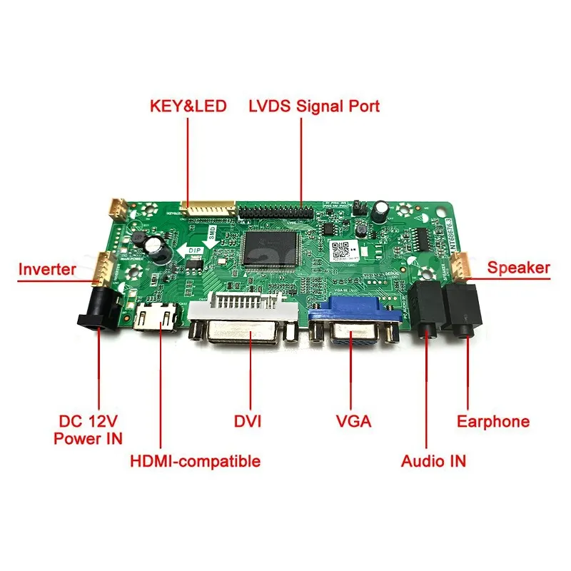 HDMI DVI Audio LCD Controller HD Driver Board Fit To 17 Inch Arcade 1up Monitor