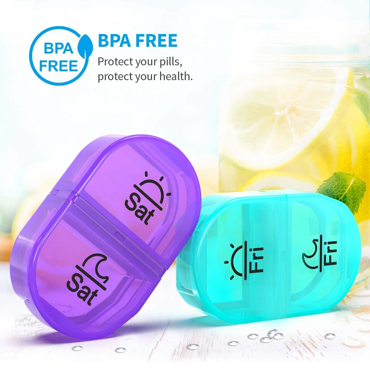 7 Days Pill Medicine Box Portable Travel Pill Cases Box 14 Grids Pills Container Drug Dispense Storage Box Pill Box Organizer