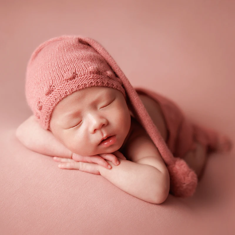 0-1 mesi Puntelli per foto per bambini Cappello lavorato a maglia Calzini elasticizzati Set Puntelli per fotografia neonato Accessori per riprese in