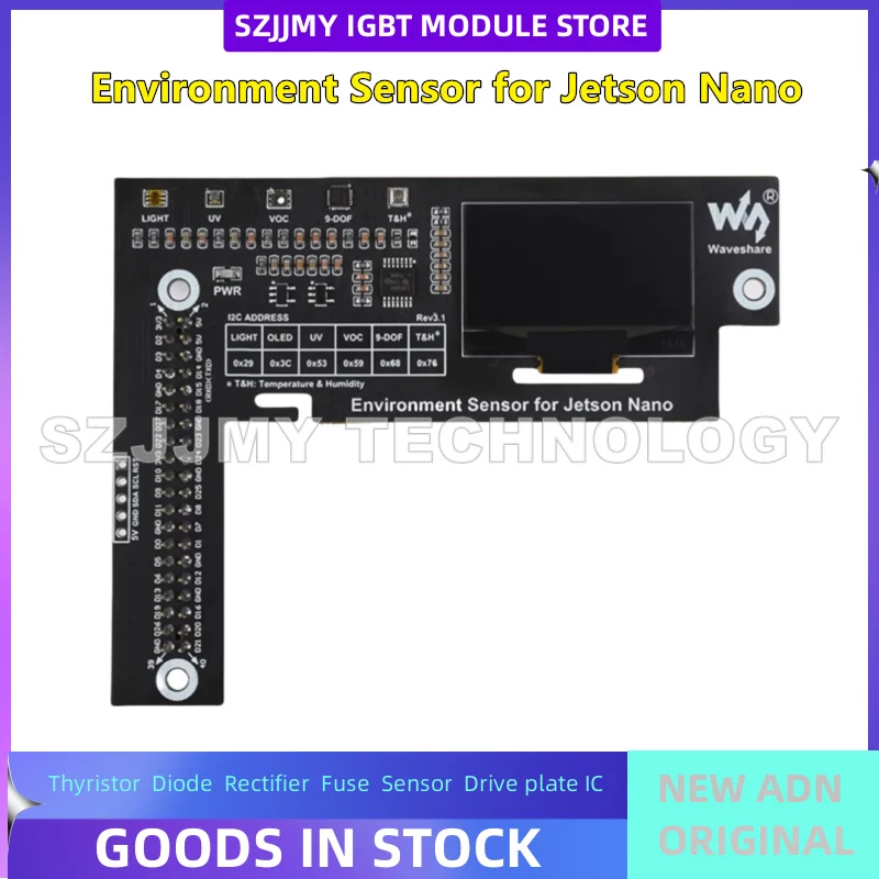 Jetson Nano Environmental Sensor Expansion Board 1.3-inch OLED/Temperature and Humidity Sensor, etc  NEW ORIGINAL IN STOCK