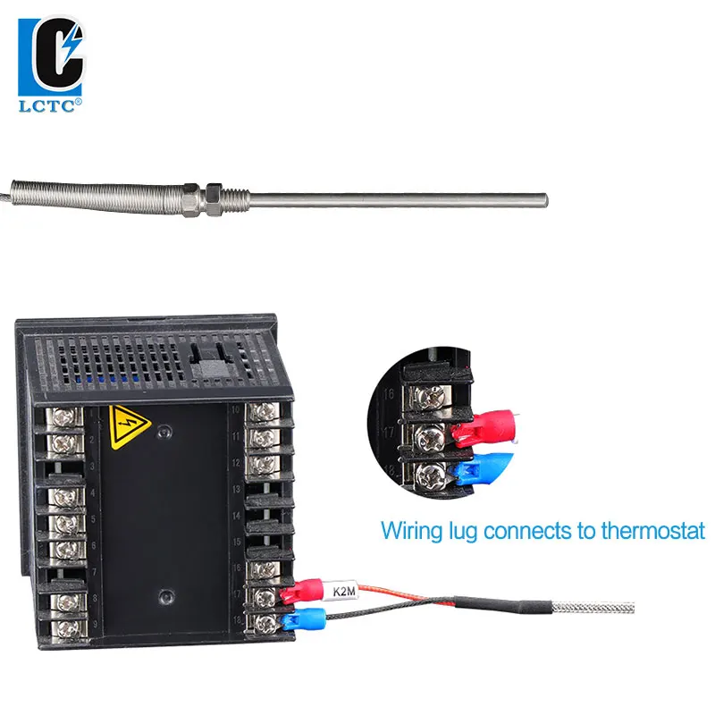 K E Type Probe M8*1.25mm High Temperature Metal Shielded Wire Temperature Sensor