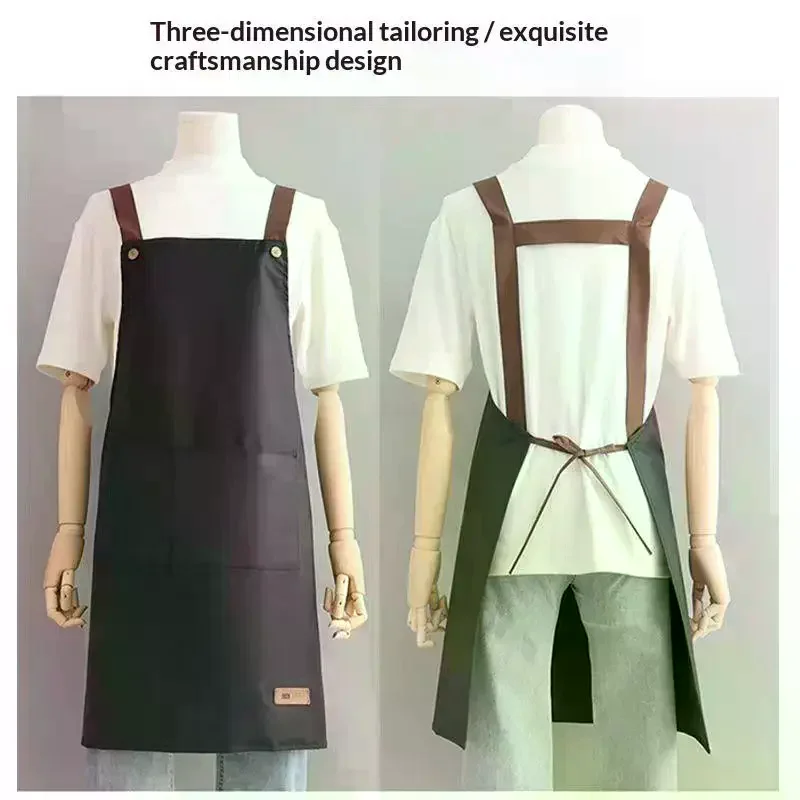 Kitchen Apron Waterproof Oil Proof Durable Unisex Cooking Apron for Home Kitchen Restaurant BBQ Gift for Cooking Lovers
