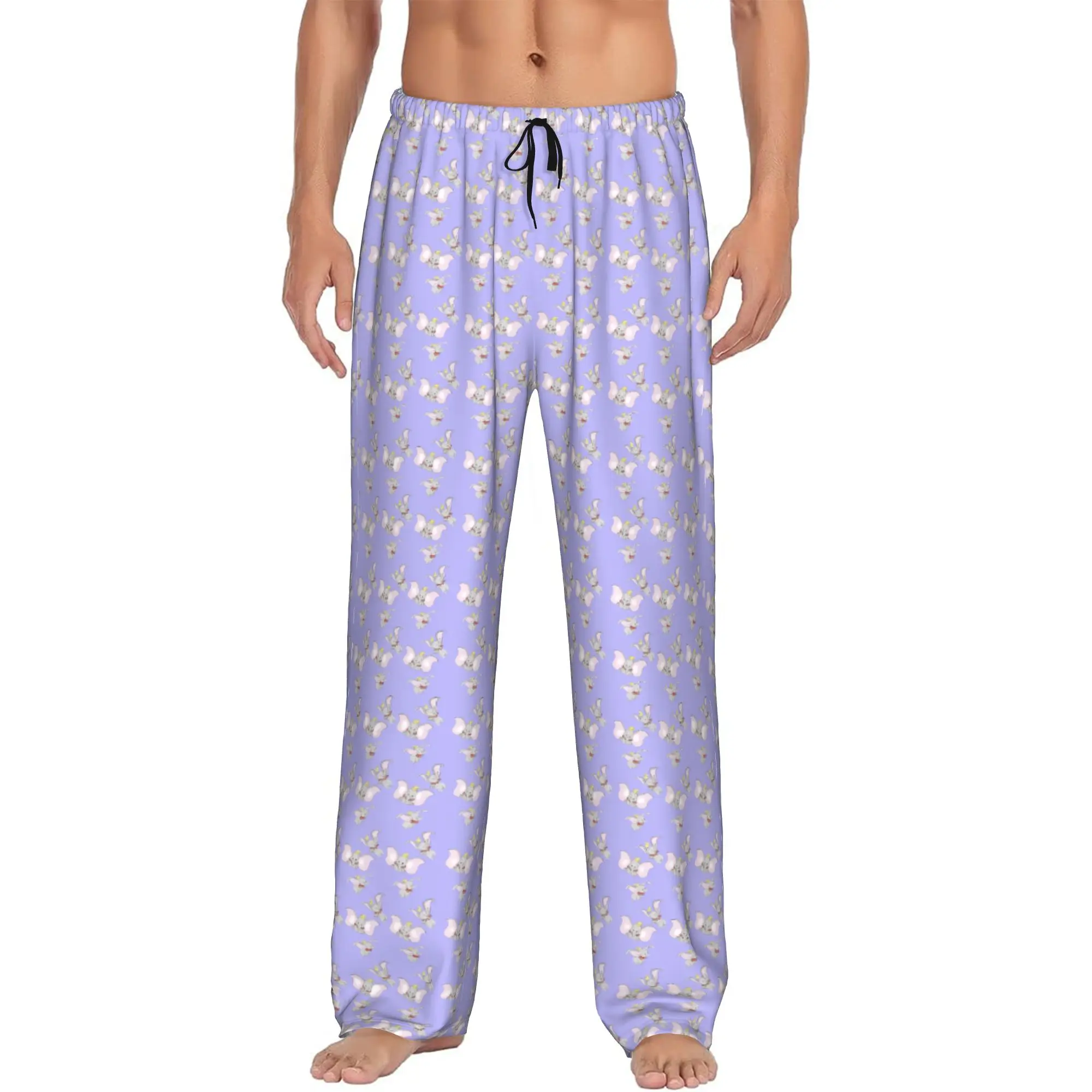 

Custom D-Dumboes Cartoon Pajama Pants Sleepwear Men's Elastic Waistband Cute Elephant Sleep Lounge Bottoms with Pockets