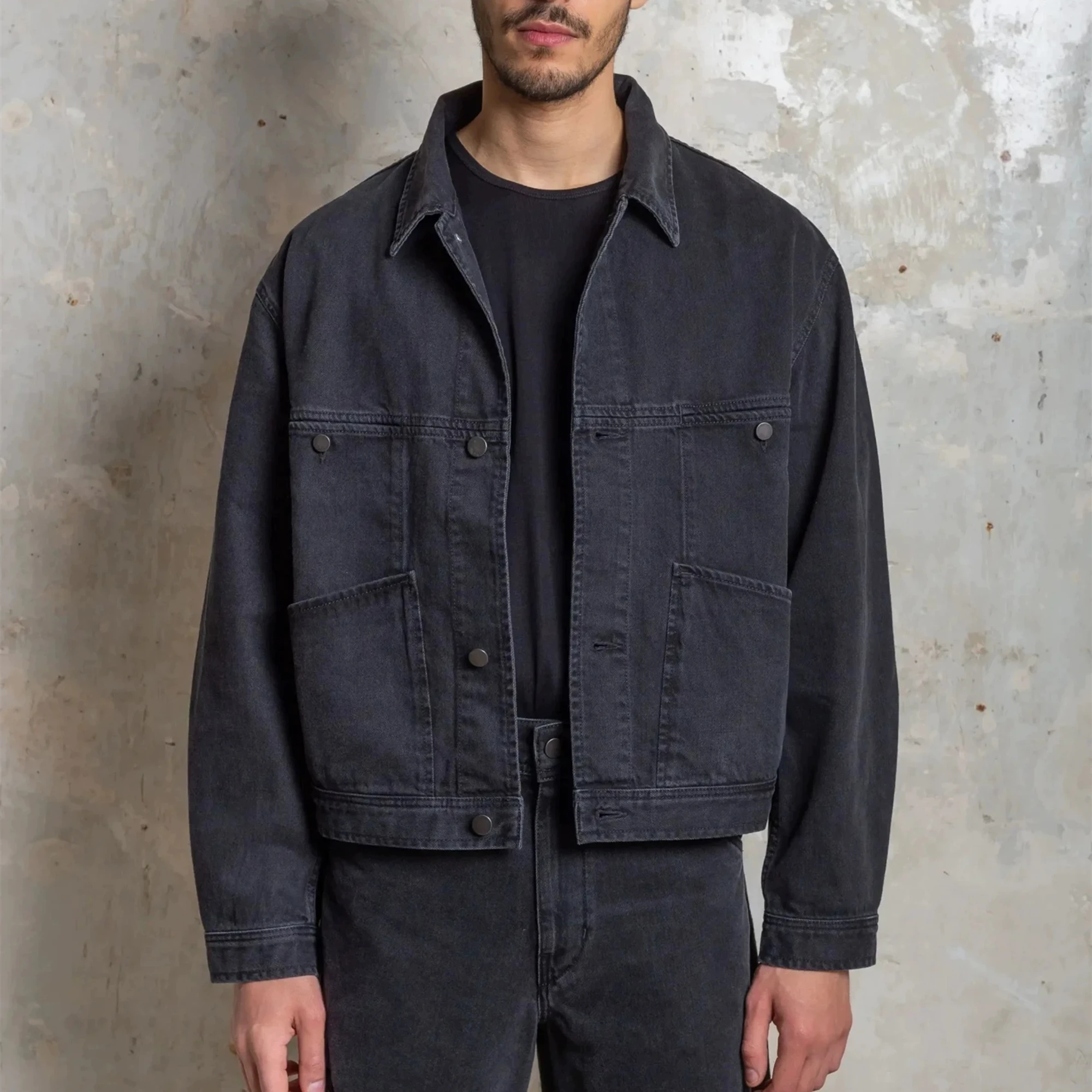 

Yao Fashion Luxury Brand High Quality 1:1 Coat Casual Streetwear Vintage Cleanfit All-match Unisex Denim Denim Jacket For Men