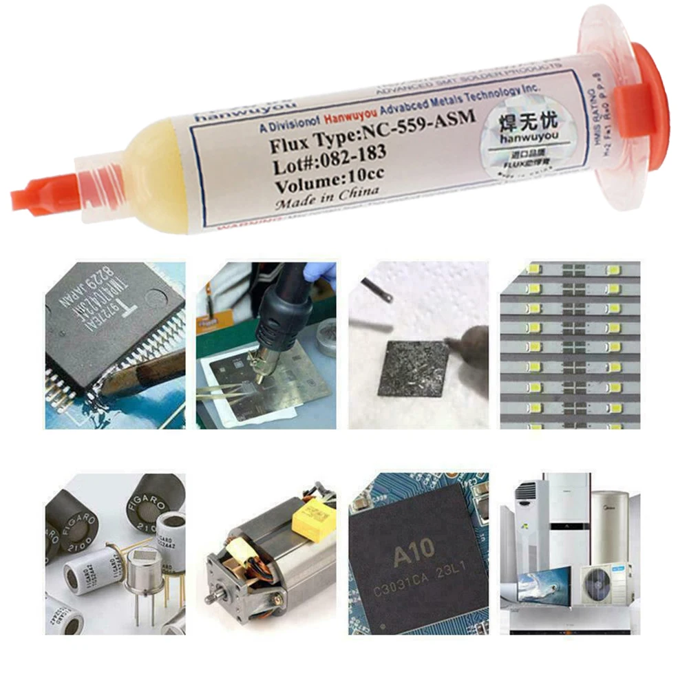 Imagem -03 - No-clean Tacky Gel Solda Flux Nc559-asm 10cc x2 Microsoldering Telefone Cnc Consumíveis