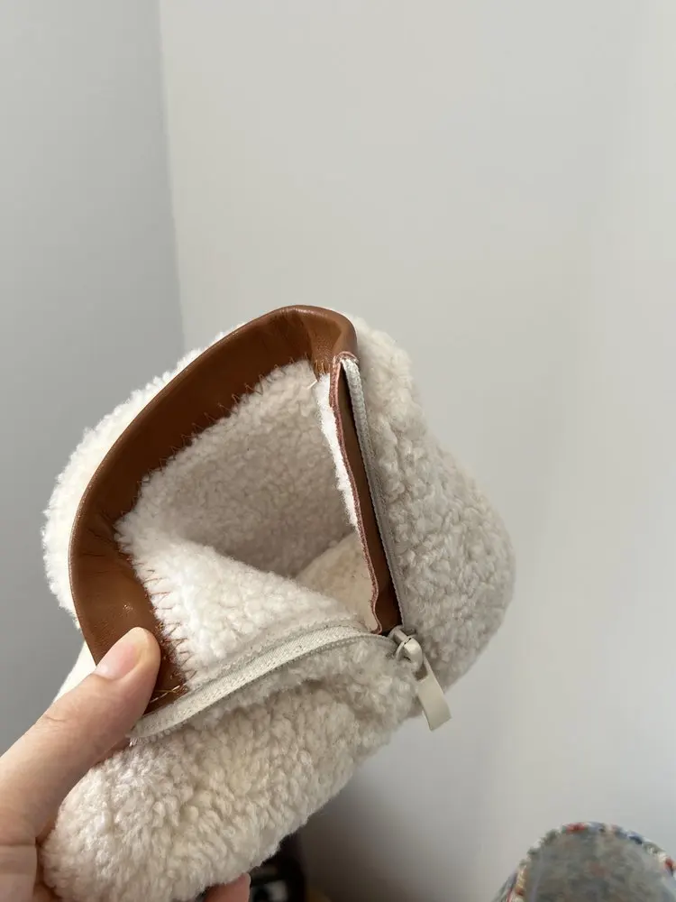 2026 Winter Neue Kinder-Knöchelstiefel Flauschig Warme Plüsch-Kurzstiefel für Jungen und Mädchen Runde Spitze Outdoor-Baumwollschuhe – Detail 8