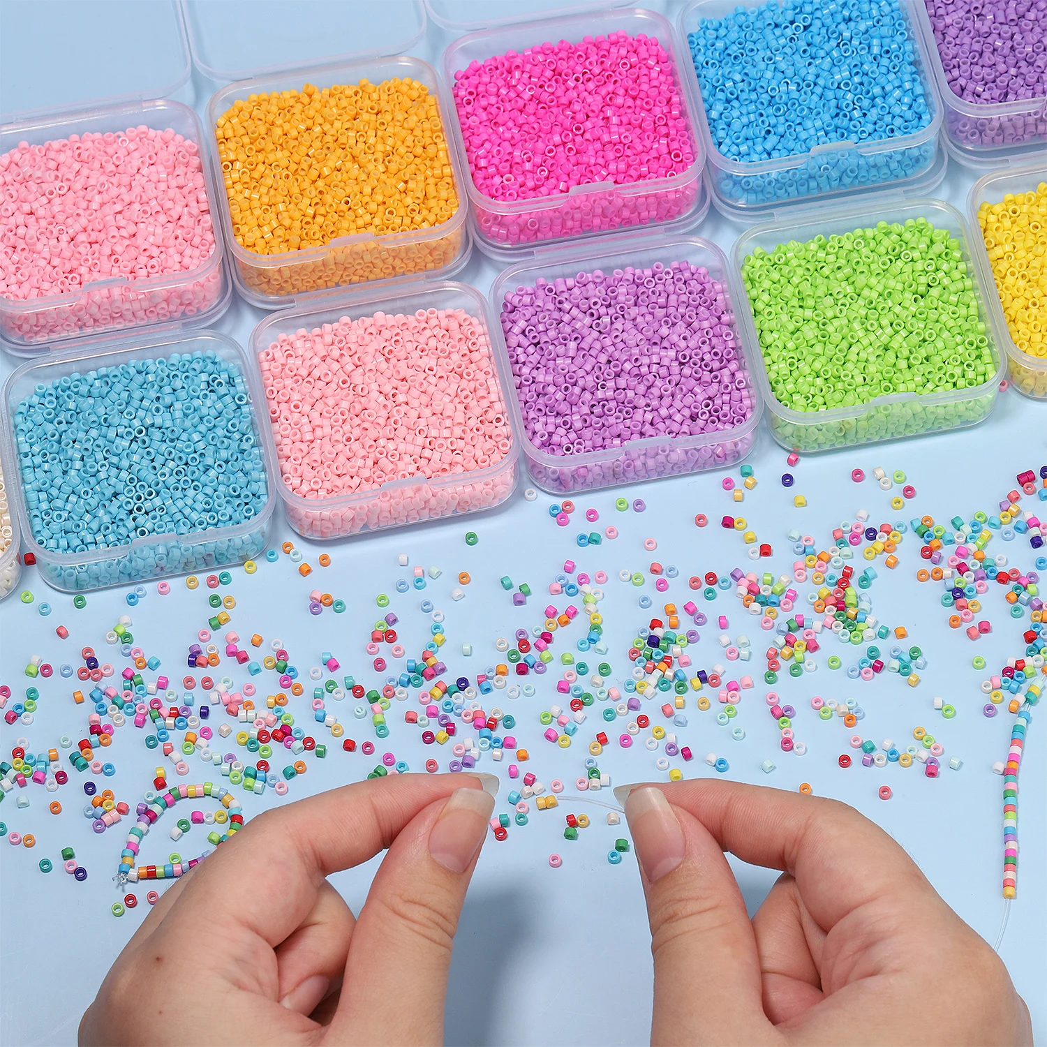 Wholesale 2000pcs/box 2.5mm Colorful Japanese Glass Seed Bead Round Tube Beads for Jewelry Making DIY Handicrafts Accessories