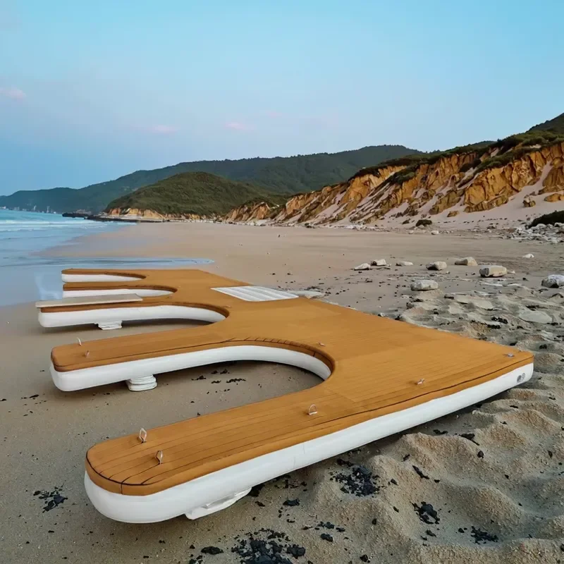All-Season Portable Floating Island Mat Custom Size New Drop Stitch Inflatable Yoga & Swimming Platform Water Sports Camping