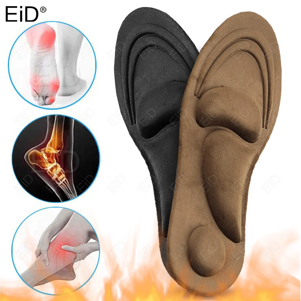 Winter Warm Insoles for Shoes 4D arch support Insoles Soft Breathable Skin-friendly Thermal Sport Shoes Insoles Insert Boots Pad