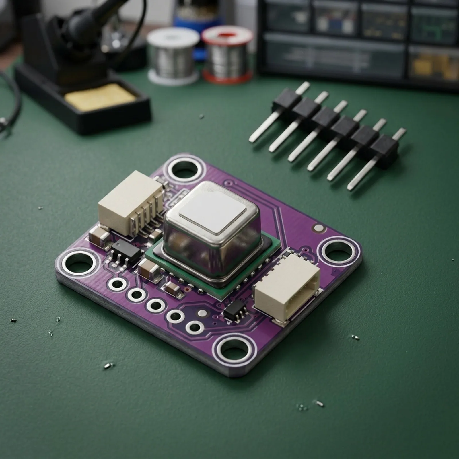 SCD41 Sensor Module with Internal for temp and RH Sensors Enabling Comprehensive Air Analysis Without External Components