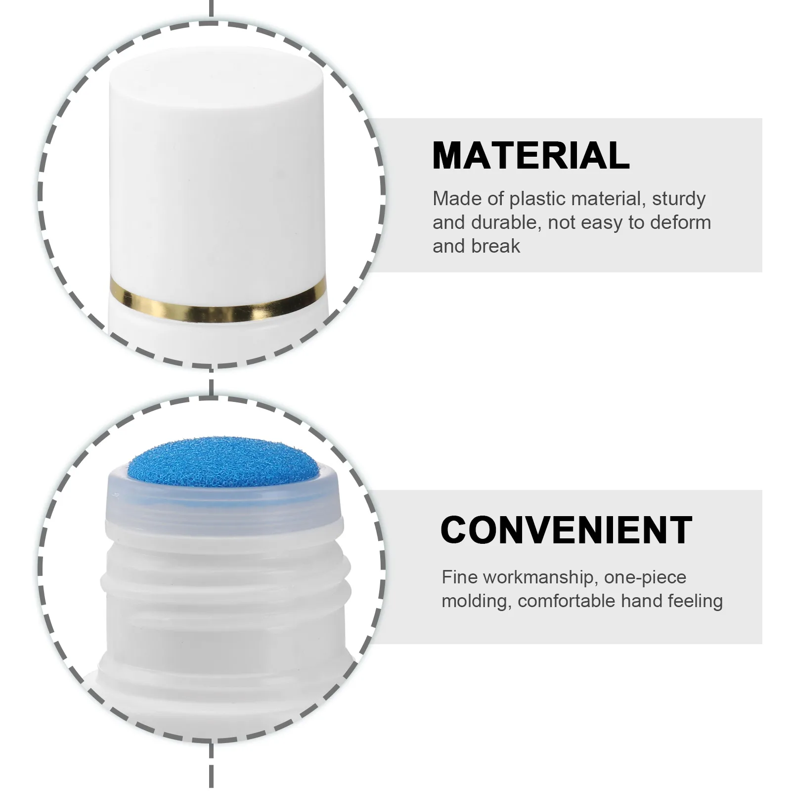 

6pcs 20Ml Refillable Sponge Head Liniment Bottles Leak-Proof Portable Storage Containers For Travel Medicine Liquid Sub