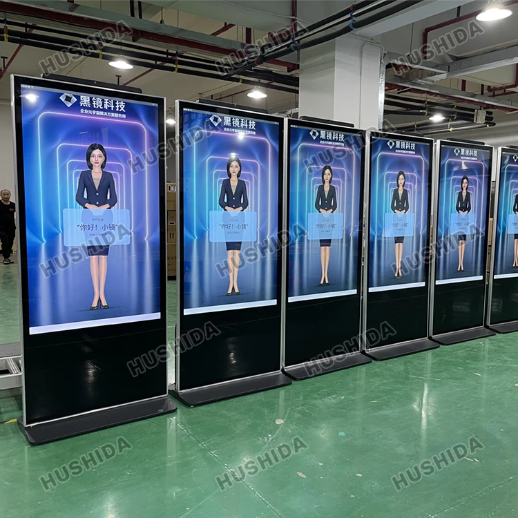 4K Floor Bracket Touch Screen Supplier Digital Signage Free Individual LCD Kiosk  Advertising Player