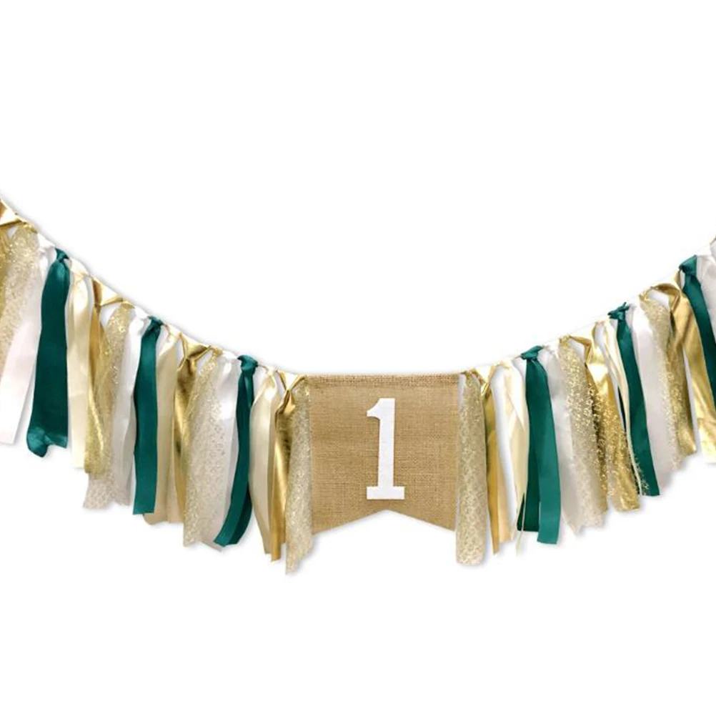 

Green Dining Chair Pull Flag Banner Decorative Recommended Backdrop Decoration Photograph Props Supplies