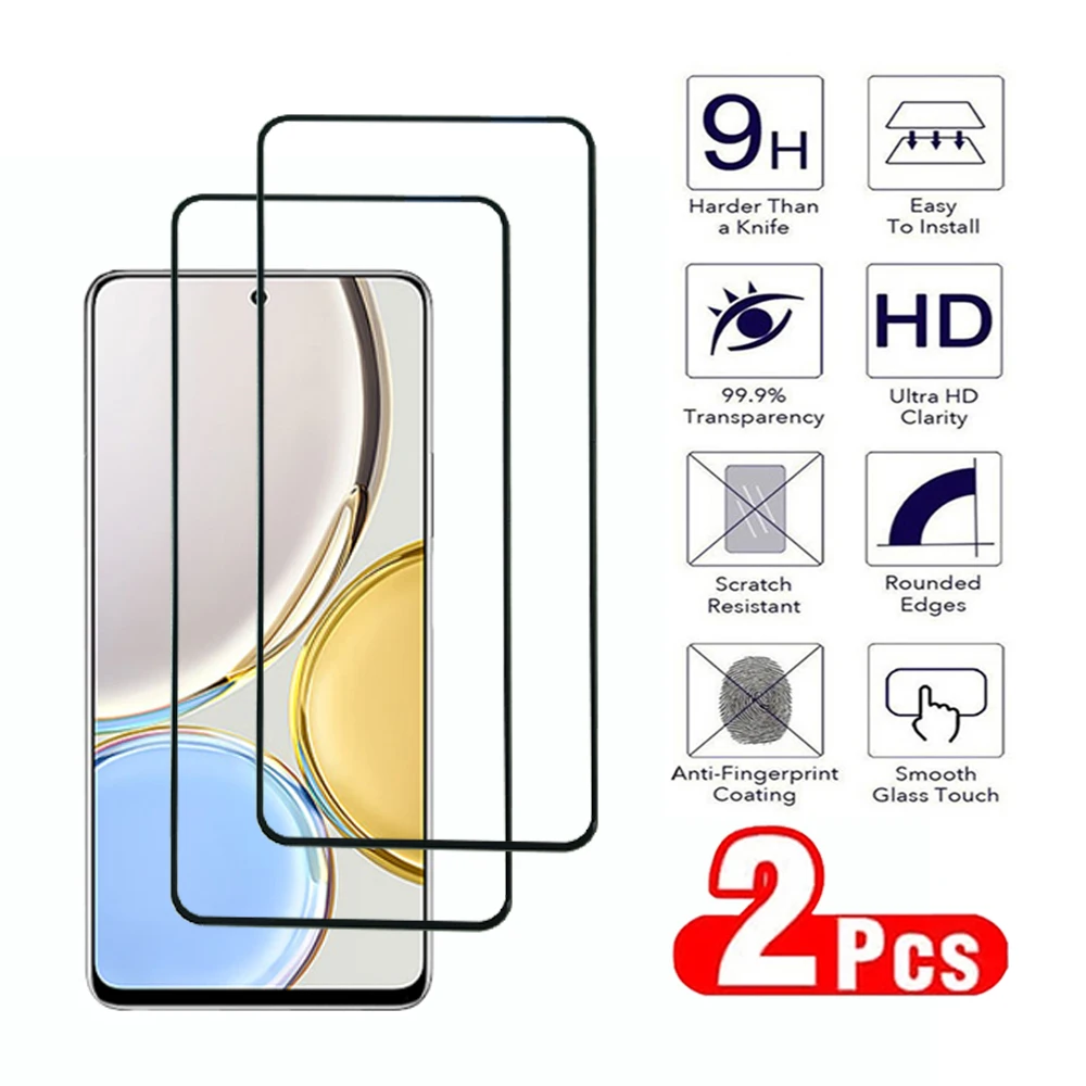 2Pcs Protector For Honor 50 70 90 X6 X7 X8 X9 Lite 4G 5G Tempered Glass Honor 50 SE 80 GT X6a X7a X8a X8b Screen Protection Film