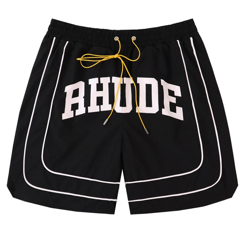 Fashionable Multicolor Trend RHUDE Casual Shorts Sports Breathable Loose Shorts Summer Hip-hop Men Women Shorts