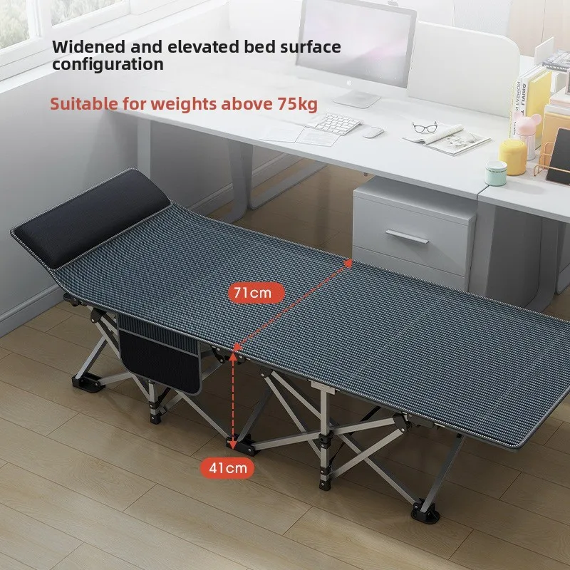 Camping Cots Camping Furnishings Padded Folding Marching Bed, Home Office Nap Rest, Companion Single Bed for Outdoor Camping