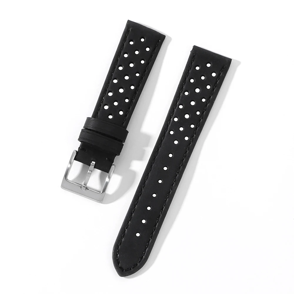 18mm 20mm 22mm Vintage Echtleder-Armband Universelles Rindsleder-Uhrenarmband Poliert & Matt Atmungsaktives Armband Sportgürtel-Accessoire – Detail 26