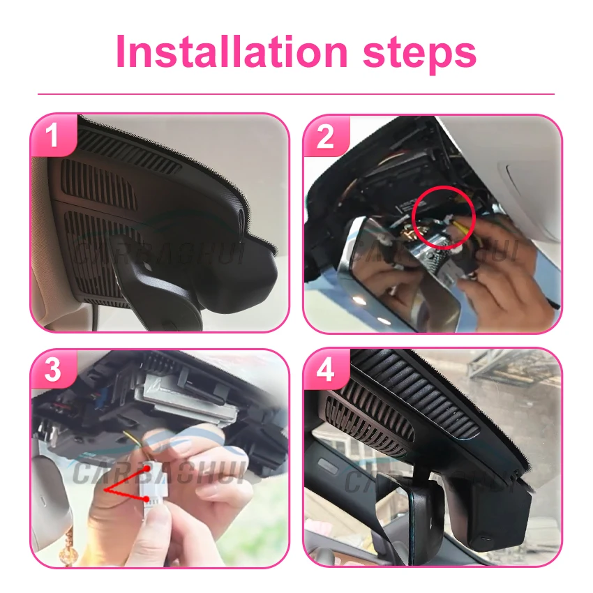 داش كام كاميرا DVR للسيارة مسجل عدسة مزدوجة لمرسيدس بنز MB GLE 300D 350 W167 GLE300D 450 GLE350 GLE450 2019 ~ 2025 HD DashCam