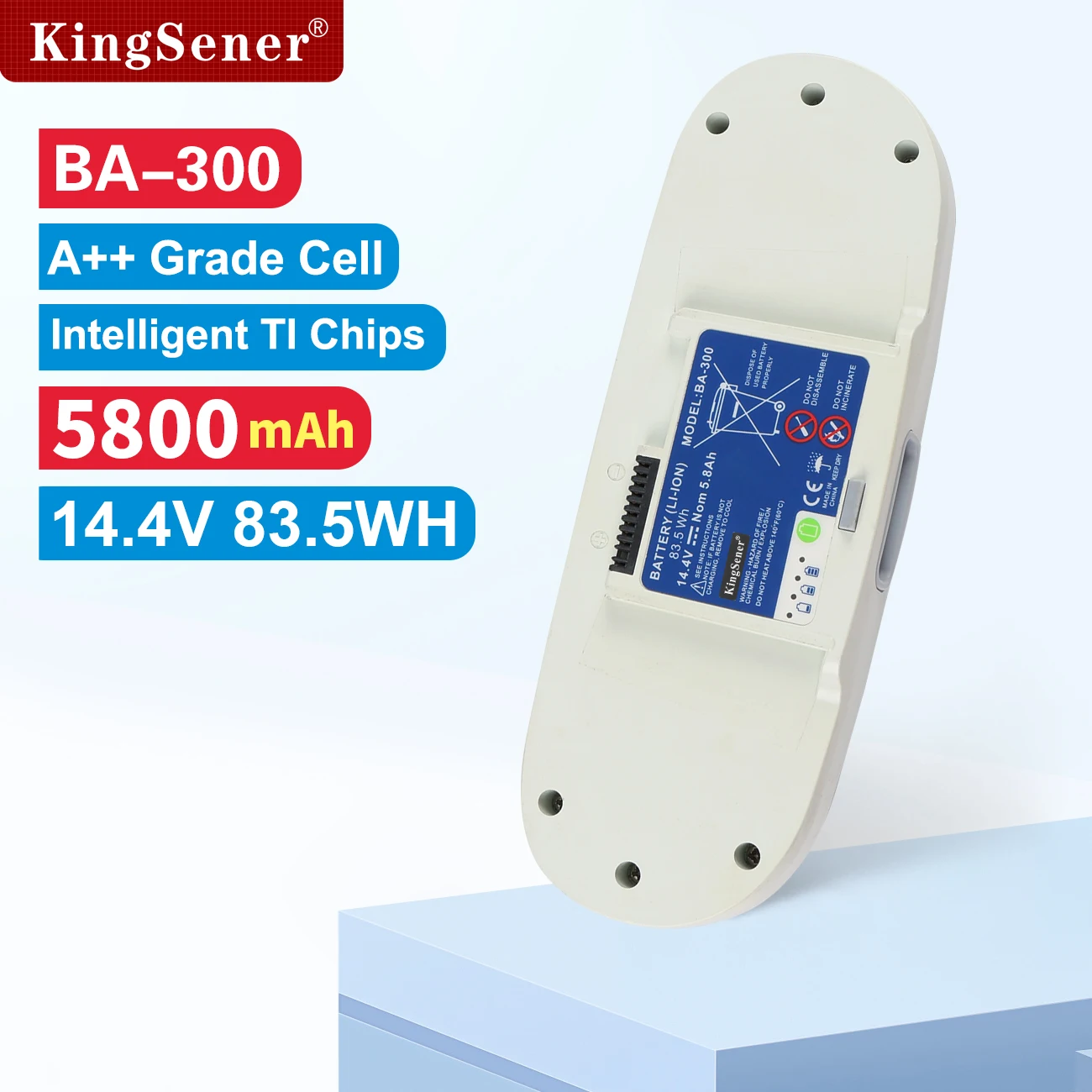 KingSener Replacement Li-ion Battery For Oxygen Machine Inogen G3 OxyGo BA-300 BA-316 14.4V 83.5WH/5.8Ah