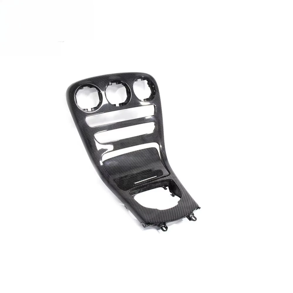 Carbon Fiber Center Console Dashboard Replacement Fit for MB W205 C63 C-Class C200 C300 C180 C43 Interior Trim High Quality