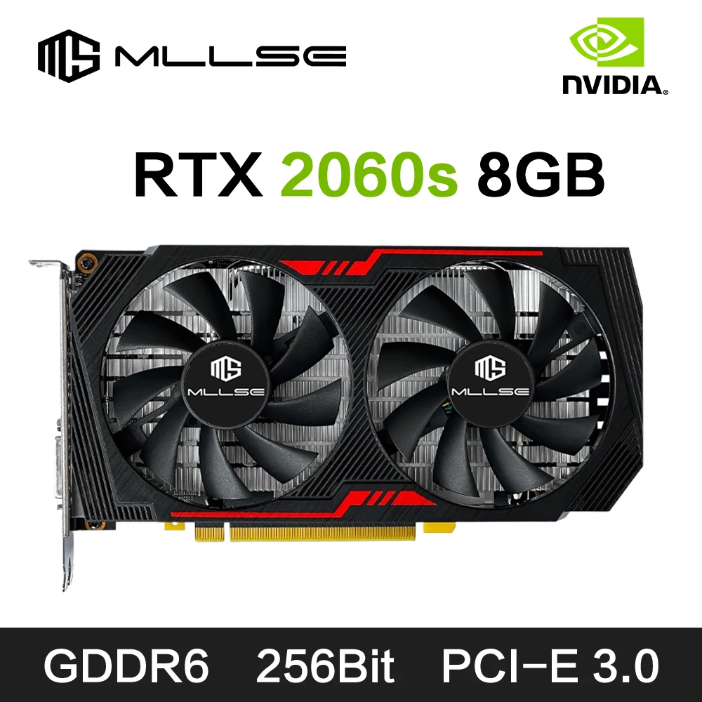 

MLLSE RTX2060Super 8 ГБ Placa De Video Gaming Видеокарта GDDR6 256 бит 8Pin PCI Express 3,0x16 rtx2060s 8 ГБ игра