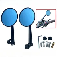 Electric Car Rearview Mirror Upgrade Kit for Yadi Aima Xiao Niu with 9 Mirror Holes, Round Mirror and Backup Mirror Included