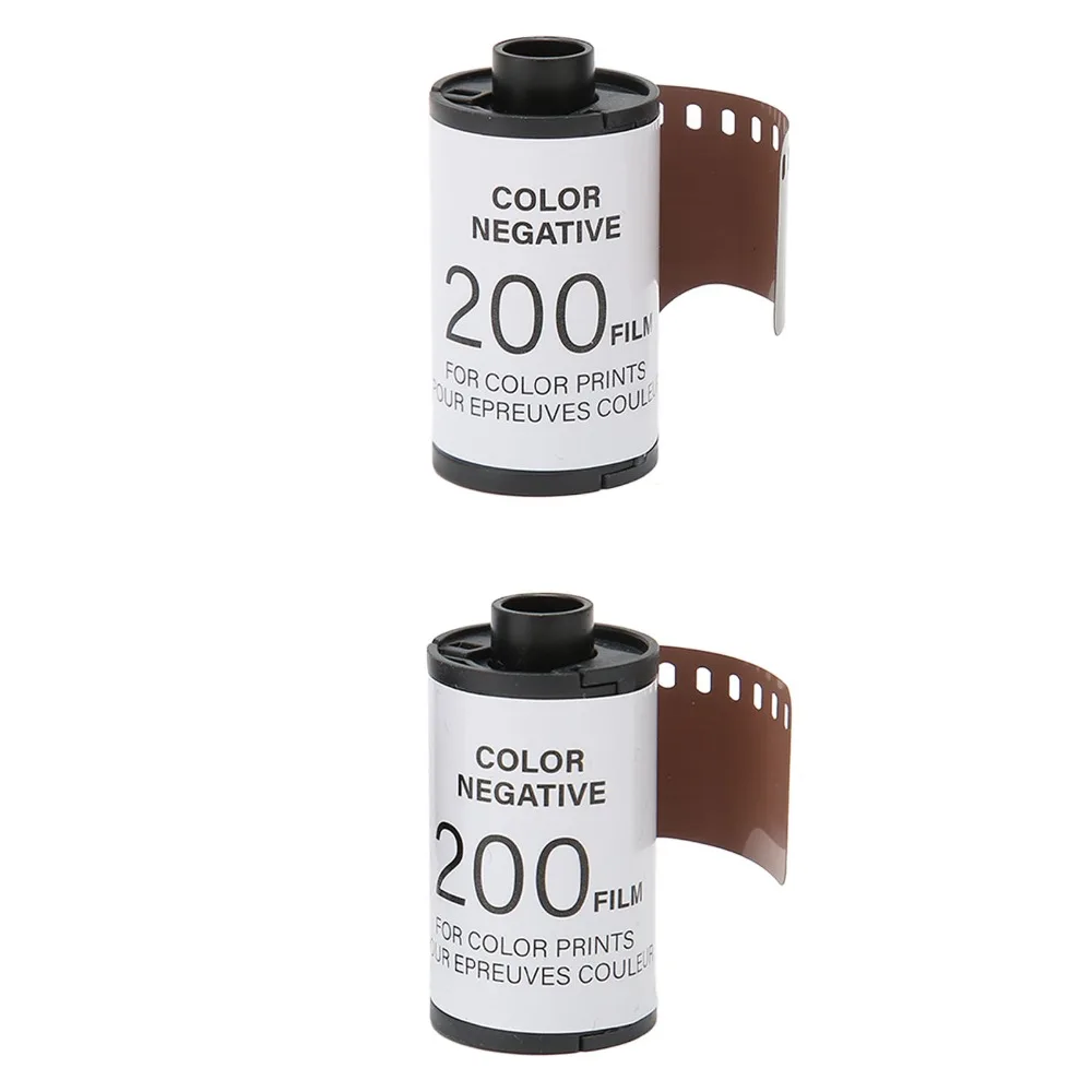 2pcs Portable ISO 200 Color Negative Film 8 Sheets Per Roll High Saturation 35mm Camera Film Cine Film For Beginners