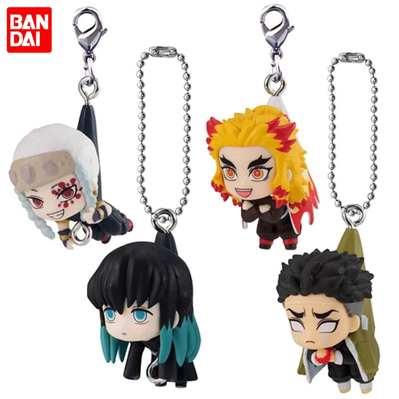 Ban Dai Demon Doder Demon Slayer Corps Sleutelhanger Anime Actiefiguurmodel Schattig Versieren Pop Rugzak Hanger Sleutelhanger Speelgoed Geschenken