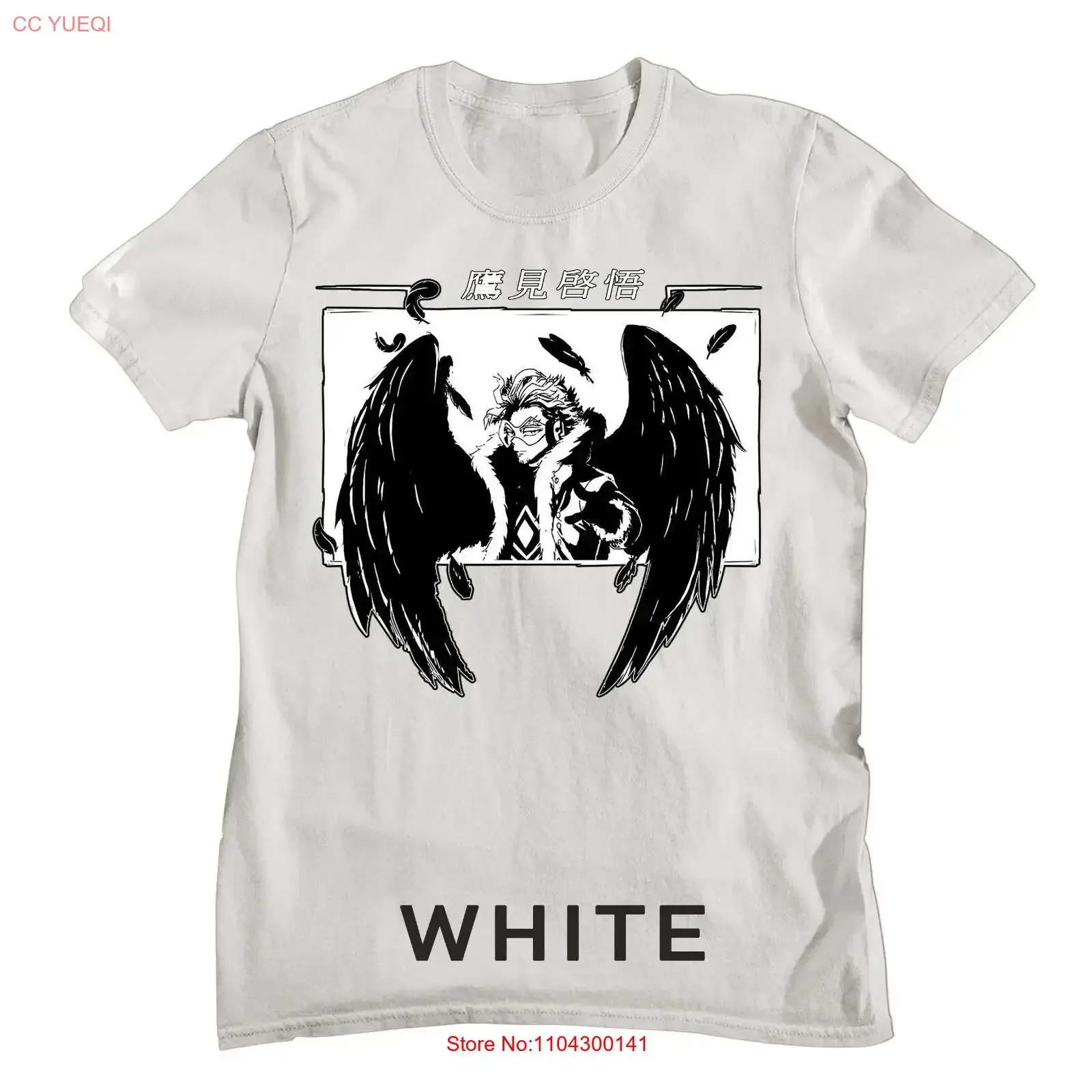 Hawks T shirt Keigo Takami Mon Héros Academia Boku No Hero White vintage Washed Unisex homme fashion Soft designer clothes