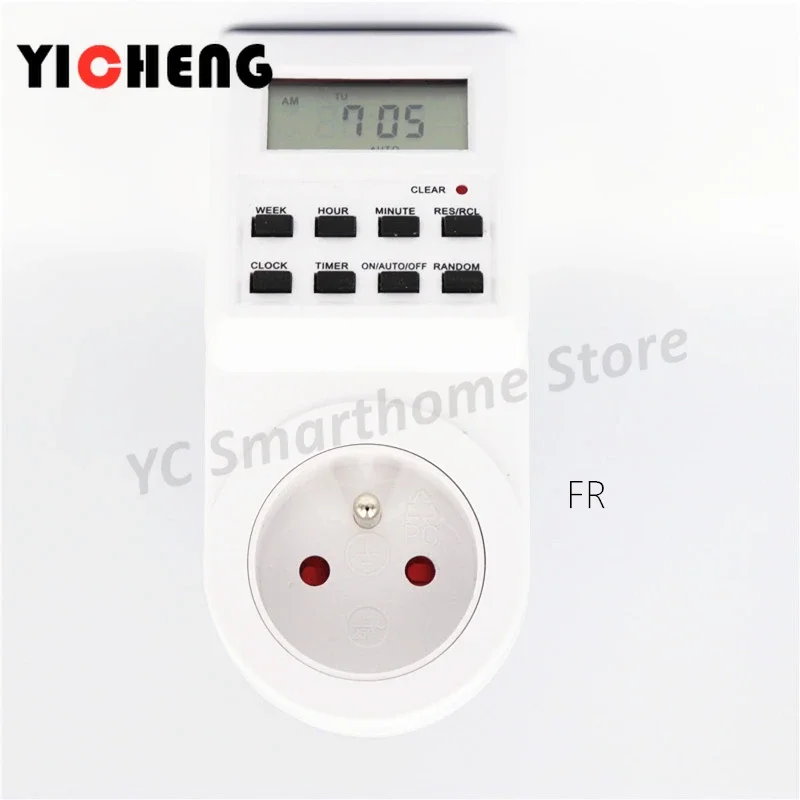 EU US UK small screen timer  timing switch socket electronic timer wall electric socket digital BR FR AU