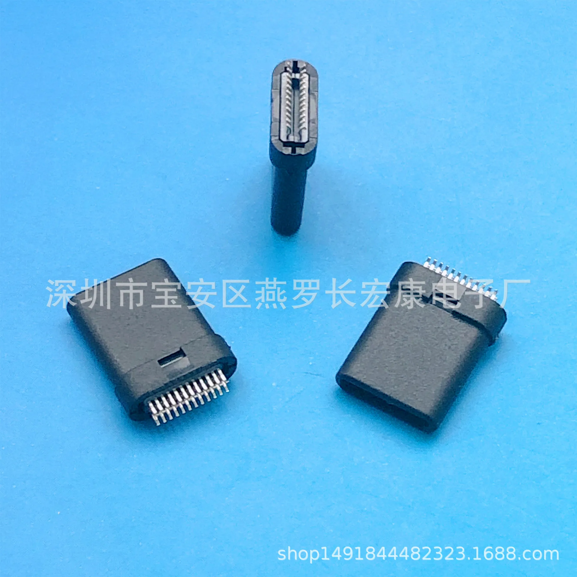 For TYPE-C 24P Male Splint Strip Plate 16 Core 3.1 Function Double Sided Pad Full Plastic Head Test