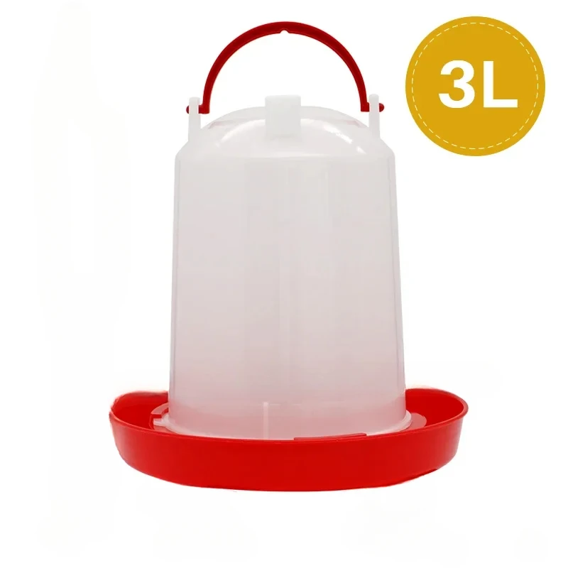 1Pc 1.5kg/3L Poultry Automatic Drinker Bucket Chicken Feeder Barrel Water Bucket Quail Drinking Farm Chicken Coop Water Supply