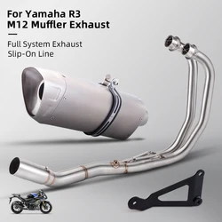 For Yamaha YZF-R3/R25 MT-03/25 2015-2026 Motorcycle Exhaust Full System Kit Manifold Headers Pipe Connect M12 Escape Muffler