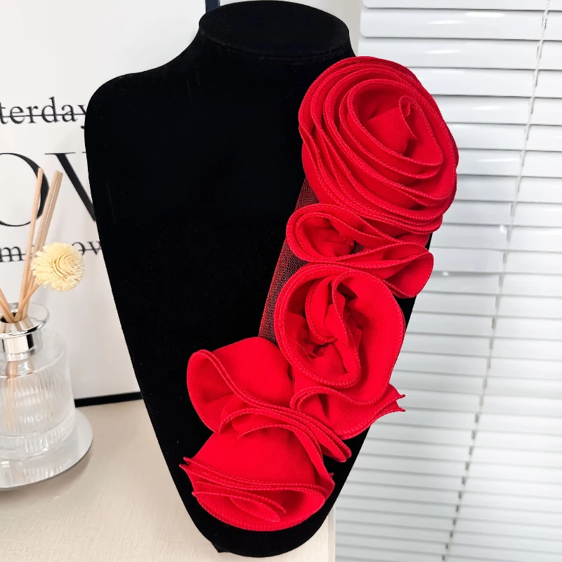Handgemachte Stoff Spitze Blume Broschen Pins für Frauen Hochzeit Abendkleid Abzeichen Modeschmuck Kleidung Dekoration Zubehör – Detail 3