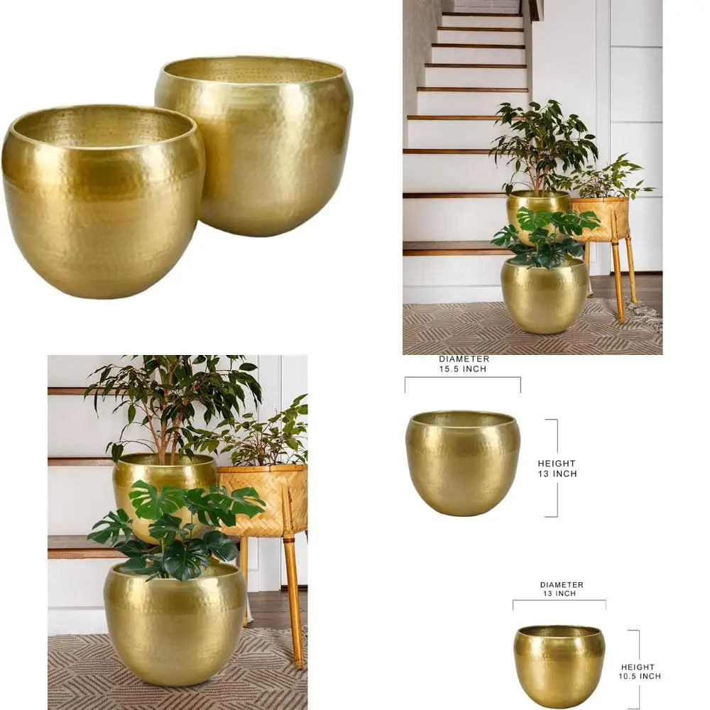 

Винтажный алюминиевый кашпо в латунном стиле: индийский декор ручной работы, элегантный горшок для дома и свадьбы, винтажная ваза для комнатных растений