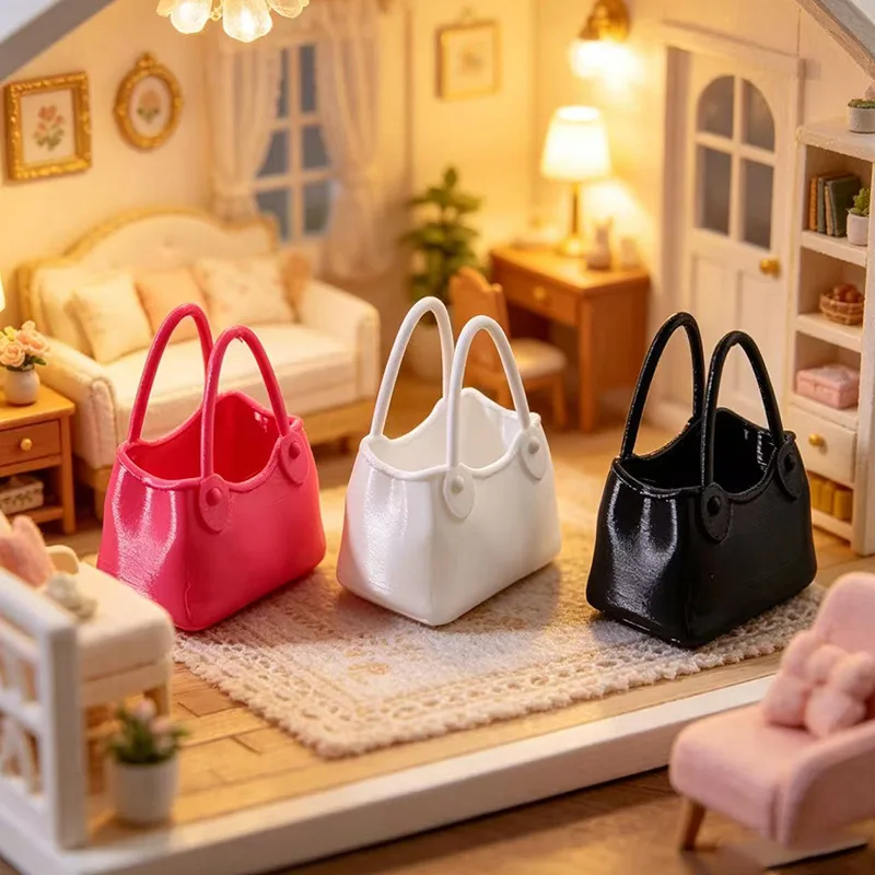 1:12 Dollhouse Mini Handbag Model BJD OB11 Doll Fashion Accessory Miniature Scene Decor Pretend Play Shooting Prop