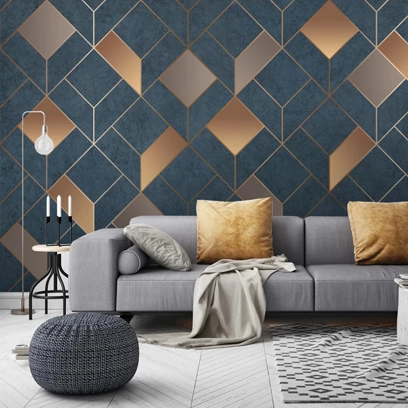 Custom 3D Mural Self Adhesive Wallpaper Geometric Modern Bedroom Living room sofa TV background restaurant study Hotel photo 8d