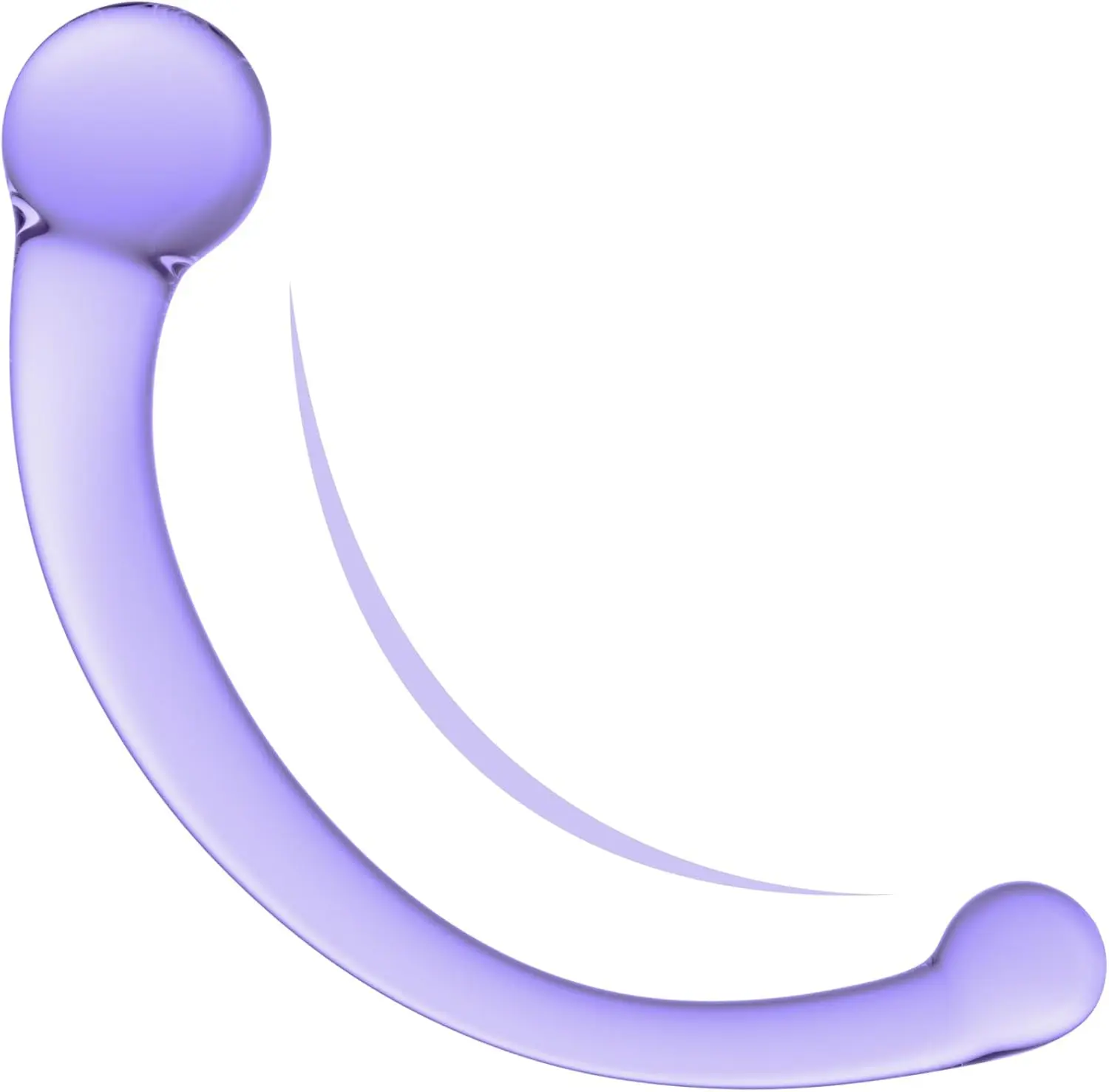 전립선 마사지기 유리 순수 완드 항문 장난감 - 26 더블 엔디드 유리 딜도 - 8.3인치 항문 훅 G 스팟 자극기 남녀용