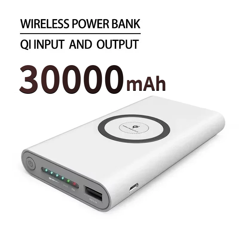 

30000mAh Wireless Power Bank Two-way Fast Charging Powerbank Portable Charger type-c External Battery for iPhone power bank