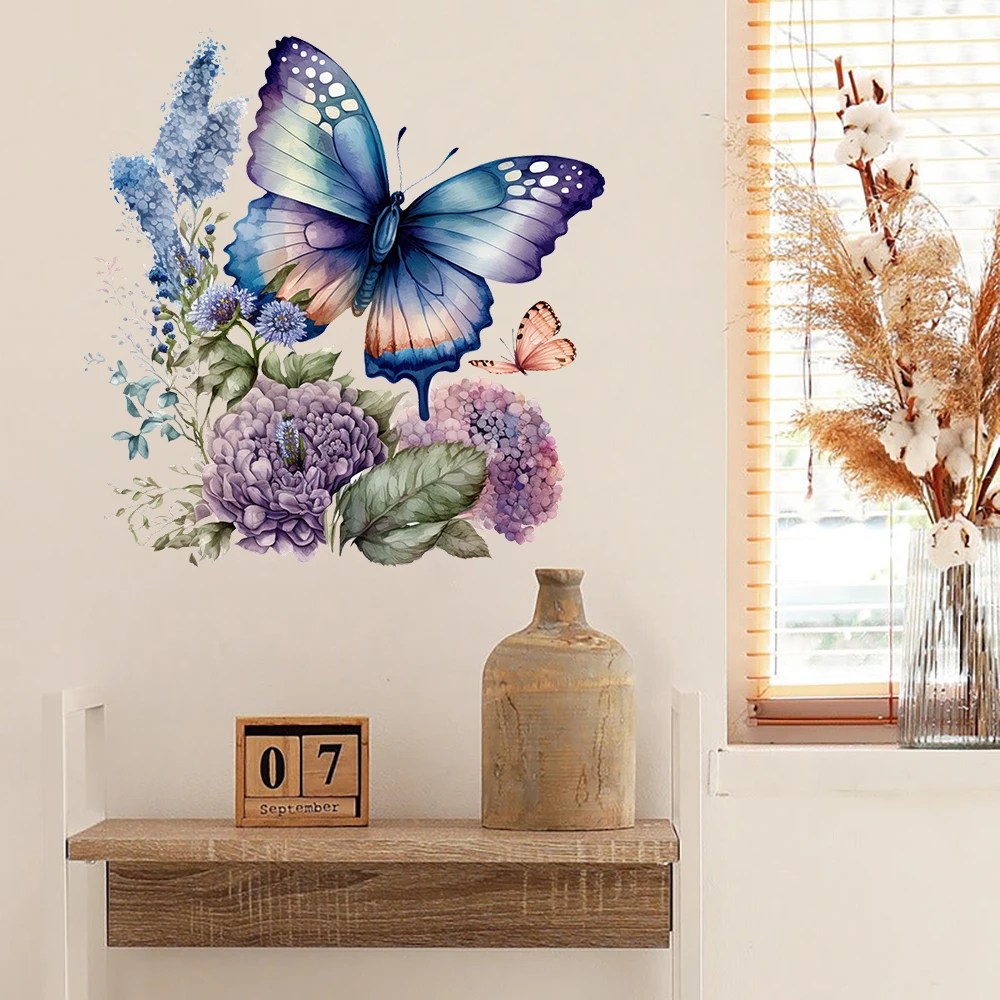 Watercolor Butterfly Flower Wa - огляд і ціна Pvc Panel Background