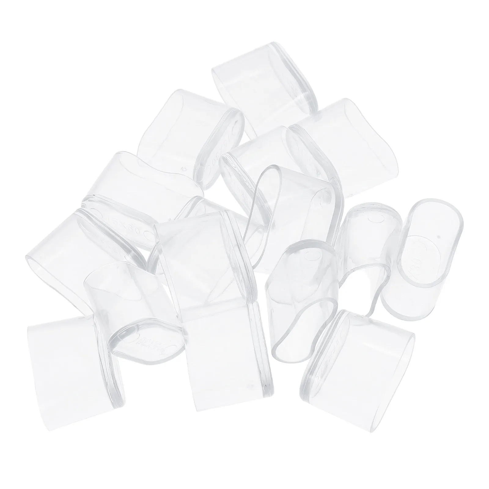 16Pcs Transparent Oval PVC Furniture Leg Caps Anti-Slip Chair Floor Protectors for Hardwood Tables Chair Leg Caps