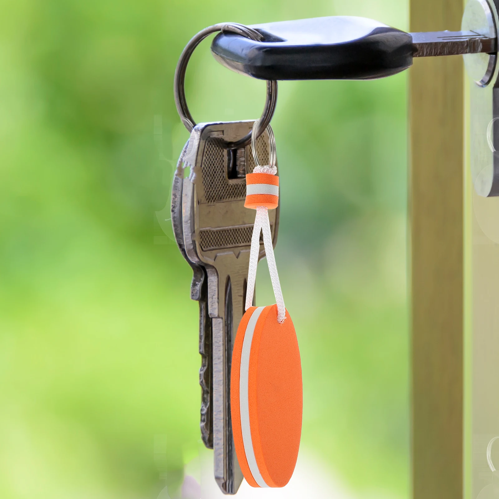 

2 Pcs Waterproof Key Holder for Swimming Oval Keychain Float Marine Accessories Boats