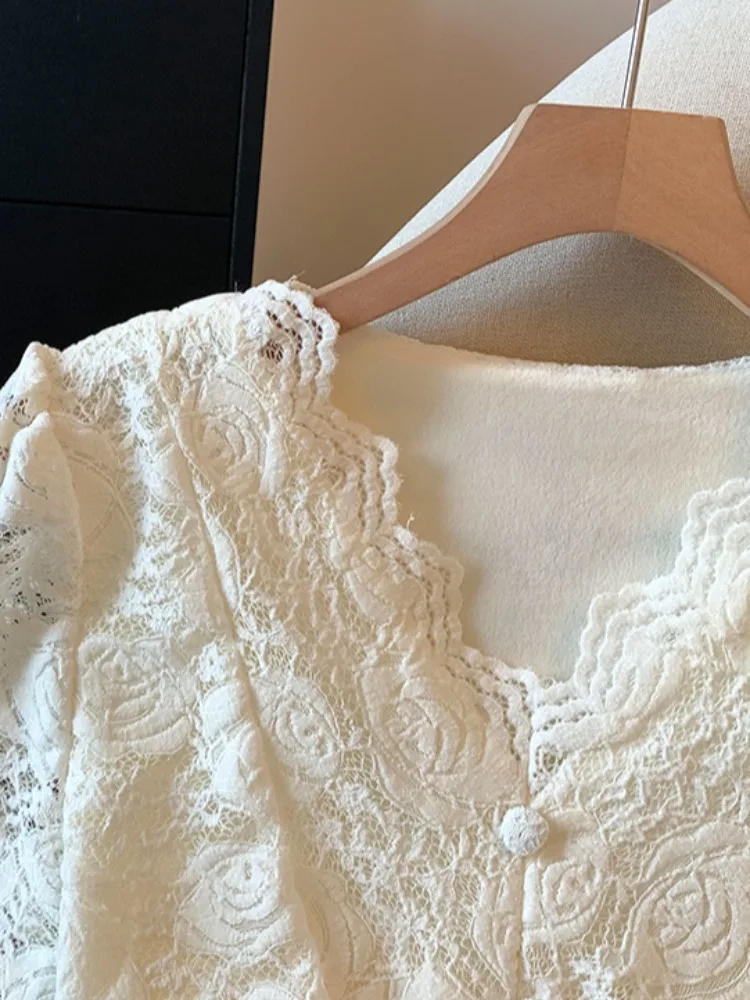 Fce اصطف V-Ne الدانتيل قاعدة irt المرأة الخريف الشتاء التخسيس ort Sle النسخة الكورية تخفيف Sle محبوك #2